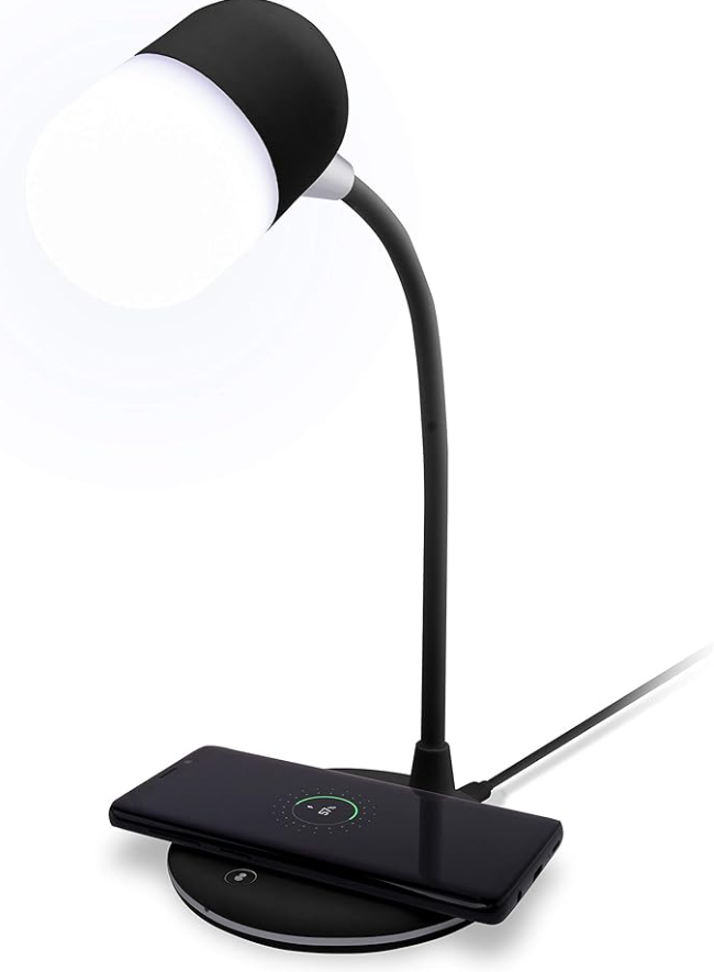 Lamp with Wireless Charger & BT Speaker