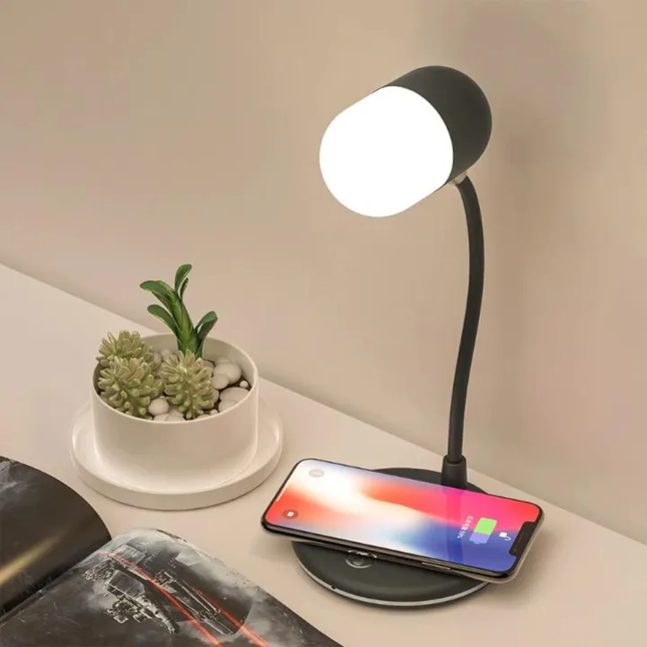 Lamp with Wireless Charger & BT Speaker